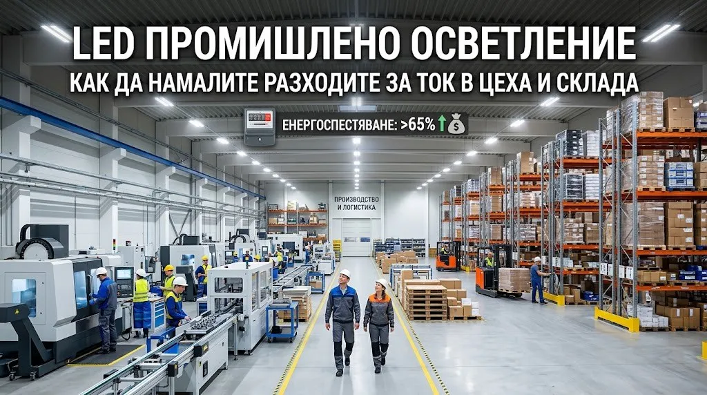 LED промишлено осветление: как да намалите разходите за ток в цеха и склада